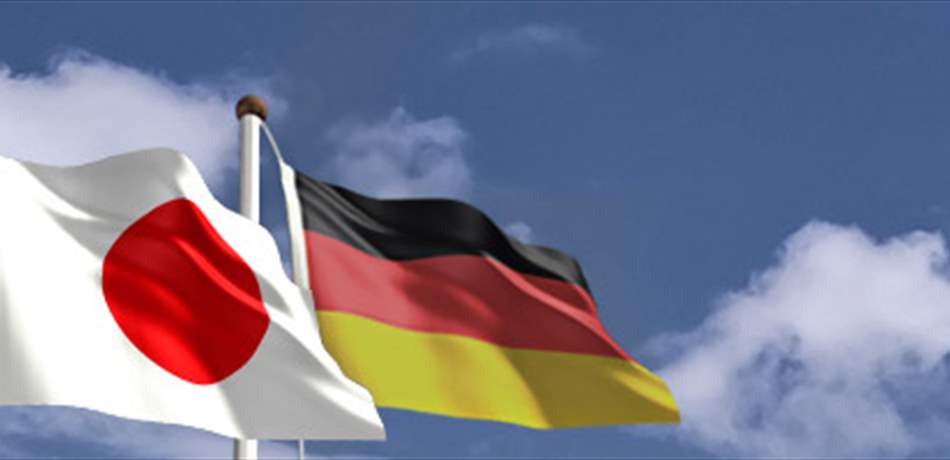 Япония против германии. Германия Япония. Японо германские отношения. Флаг Японии и Германии. Южная Корея и Германия флаги.